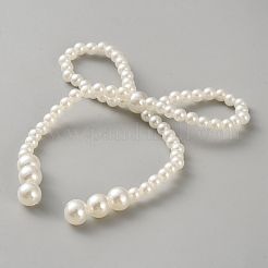 Accesorios de adorno con lazo y cuentas de imitación de perla de resina&nbsp;DIY-WH0591-221E