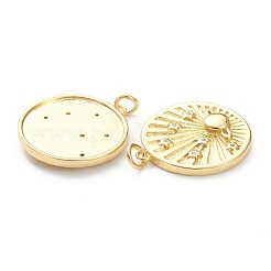 Pendenti in zirconi cubici trasparenti in micro pavè di ottone&nbsp;ZIRC-P200-17A-G