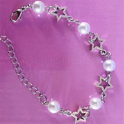 Braccialetti con perline rotonde in plastica in stile punk&nbsp;FS-WGB9990-01