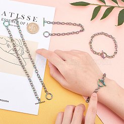 Bracelets unisexes en acier inoxydable 304 avec chaîne en câble&nbsp;BJEW-UN0001-11