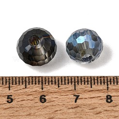Perles en verre electroplate transparent &nbsp;GL-CBA2F3D-01