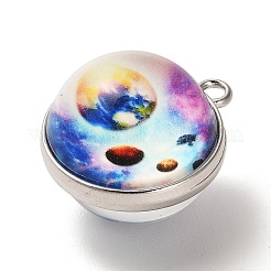 Colgantes de bolas de vidrio luminosas con tema de galaxia&nbsp;GLAA-D021-01P-08