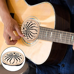 Couvre-trous de guitare en bois&nbsp;WOOD-WH0030-59