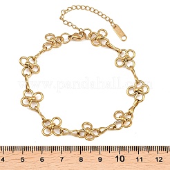 Bracelets à maillons floraux en acier inoxydable 304 pour femmes&nbsp;STAS-H249-20G