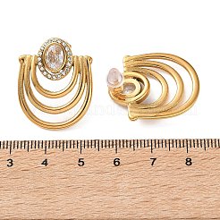 Ohrstecker aus Edelstahl 304 mit Zirkonia-Fassung für Damen&nbsp;SA-CBAD22F-04G