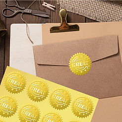 34 Blatt selbstklebende Aufkleber mit Goldfolienprägung&nbsp;DIY-WH0509-035