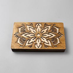 Planches de conception de perles de bambou à fleurs gravées&nbsp;AJEW-WH0696-310B