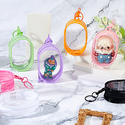 7 Stück ovale transparente PVC-Verpackungsbeutel in 7 Farben&nbsp;DIY-FH0007-66