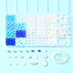 DIY-Sets zur Schmuckherstellung aus runden Kunstperlen aus Acryl und ABS-Kunststoff&nbsp;DIY-FS0007-41