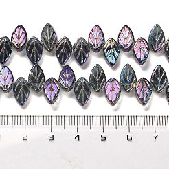 Chapelets de perles en verre électroplaqué&nbsp;EGLA-B004-02A-FR05