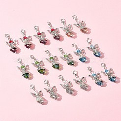 20 Stück Engel-Anhänger aus Glas und Acryl in 5 Farben.&nbsp;HJEW-FS00016