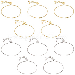 10pcs 2 Farben Rack-Beschichtung Messingkettenarmband Herstellung&nbsp;KK-BBC0021-96