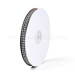 Einseitig kariertes Polyester-Satinband&nbsp;SRIB-T009-10B