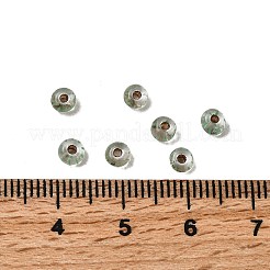 Perles de rocaille en verre à rayures transparentes&nbsp;GLAA-NH0001-06C