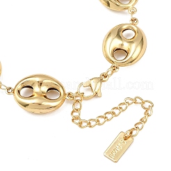 Bracelets à maillons en grains de café en acier inoxydable 304&nbsp;BJEW-D359-14B-G
