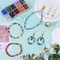 2 sachet de perles de verre imitation cristal artificiel&nbsp;GLAA-SZ0001-95A-02