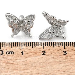 Ciondoli in ottone con zirconi chiari con placcatura a cremagliera&nbsp;KK-B078-03P