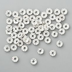 Messing Klasse A Kristall Strass Abstandsperlen&nbsp;RB-A006-6MM-S