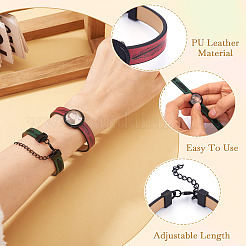 5 Stück DIY-Kits zum Herstellen von Armbändern aus PU-Lederschnur.&nbsp;DIY-TA0012-05EB