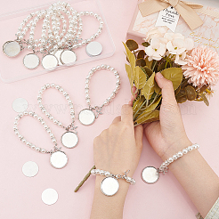 DIY Blanko-Charme-Armband aus Legierung mit Imitationsperlen-Ketten-Herstellungsset&nbsp;BJEW-UN00002