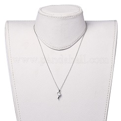 Ottone zirconi collane ciondolo&nbsp;NJEW-JN02619-03