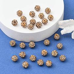 Polymer Ton Strass Perlen&nbsp;RB-H284-6MM-Half-246