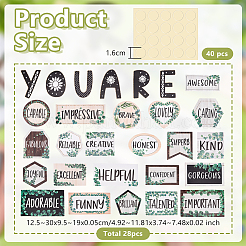 Pegatina de pared de papel con cita motivacional&nbsp;AJEW-WH0481-160