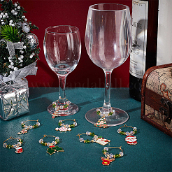 14 Stück Weinglas-Anhänger aus Glas.&nbsp;AJEW-SC00006