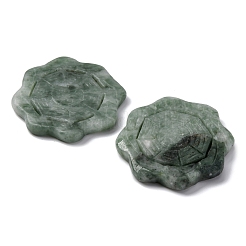 Flor de jade de montaña verde natural con decoraciones de exhibición de yin y yang&nbsp;G-F783-J03-01