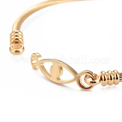 Armreifen aus Edelstahl 304&nbsp;BJEW-L664-010G