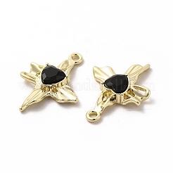 Pendentifs en coeur de verre&nbsp;PALLOY-E024-09G-01