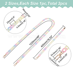 2 pièce 2 sangles de sac à chaîne en acrylique transparente de style gelée&nbsp;DIY-WR0002-48