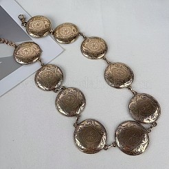 Chaînes de taille bohèmes vintage en alliage à motifs floraux en relief pour femmes&nbsp;WGD4B54-02