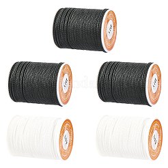 5 Rolle 2 Farben runde gewachste Polyesterschnur&nbsp;YC-FS0001-01