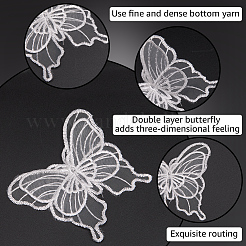 40 Stück 8 Stile Polyester Schmetterling&nbsp;DIY-SP0006-25