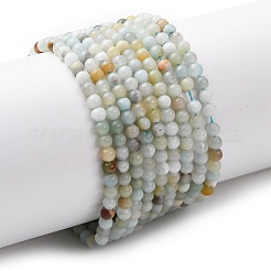 Brins de perles d'amazonite de fleurs naturelles&nbsp;G-Z116-A18-3mm