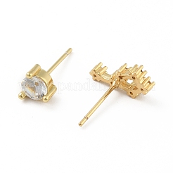 Asymmetrische Ohrringe mit Zirkonia-Konstellation&nbsp;EJEW-C035-16G-01