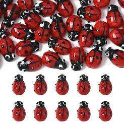 2 filo di perline di vetro fatte a mano a forma di coccinella&nbsp;LAMP-FS0001-53A