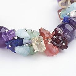Edelstein Perlen Chakra Armbänder&nbsp;BJEW-JB02568