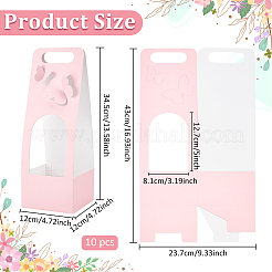 Cajas florales de papel con mariposas&nbsp;CON-WH0001-62A-01