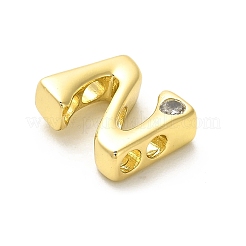 Perles de zircone cubique de placage de rack en laiton&nbsp;KK-L210-008G-N
