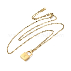 Collane con ciondolo a catena rolo in acciaio inossidabile 304&nbsp;NJEW-S444-01G-11