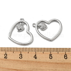 Pendentifs avec zircon cubiques à micro-pavés en laiton&nbsp;KK-H460-44P