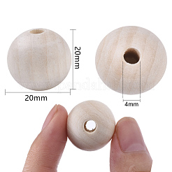 Perle di legno naturale non finite&nbsp;X-WOOD-S651-A20mm-LF