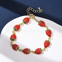 Messing-Mikropavé-Kubikzirkonia-Gliederarmbänder für Damen&nbsp;BJEW-D362-01G
