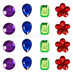 Flache Rückseite und rückseitig plattierte Acryl-Strass-Cabochons&nbsp;MACR-TA0001-62A