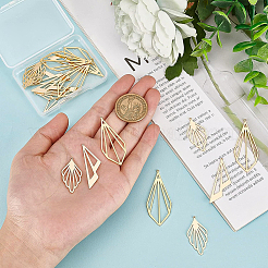 18pcs 3 pendentifs en laiton de style&nbsp;KK-BC0008-04