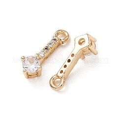 Breloques en laiton zircon cubique transparent&nbsp;KK-C253-07G