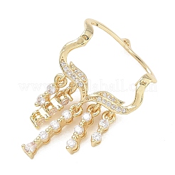 Pendentifs en laiton zircon cubique transparent&nbsp;CU-G605-02G