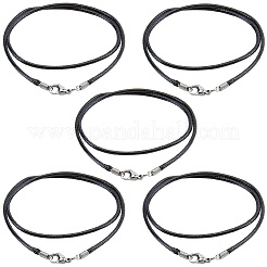 5 Stück 2.5 mm runde gewachste Kordel zur Herstellung von Halsketten&nbsp;MAK-CL0001-04